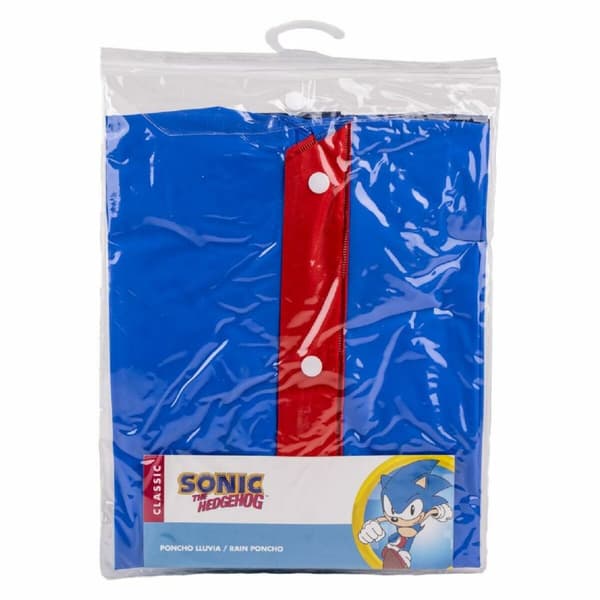 Vandtætte Poncho med Hætte Sonic Blå - 3-4 år