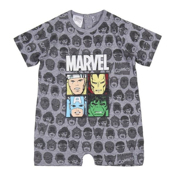 Vauvan lyhythihainen potkupuku Marvel Harmaa - 24 kuukautta