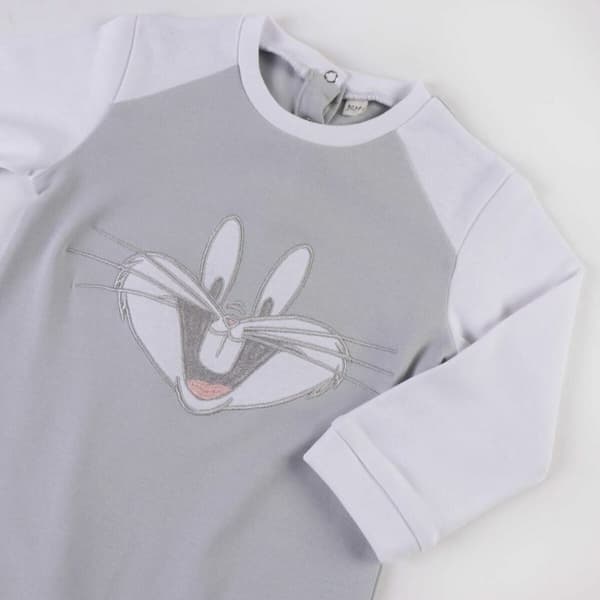Vauvan pitkähihainen potkupuku Looney Tunes Harmaa - 36 kuukautta