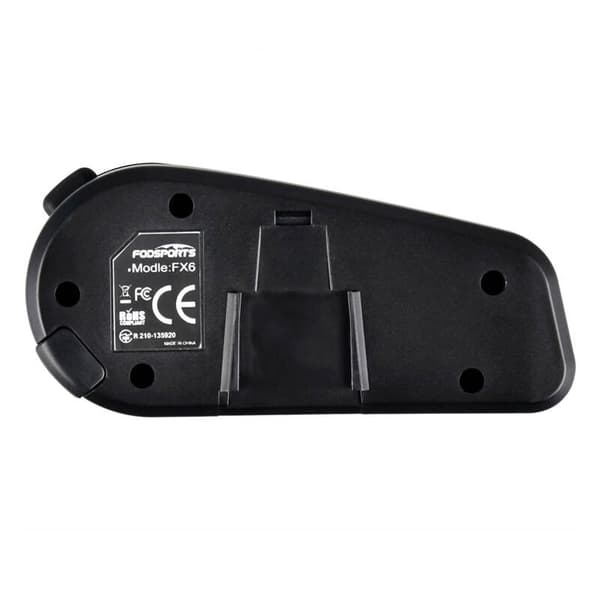 Fodsports FX6 motorsykkel intercom to-pakning (svart)
