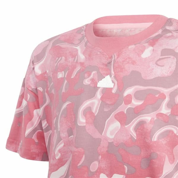 Barne Kortermet T-skjorte Adidas Jg Fi Aop Rosa - 11-12 år