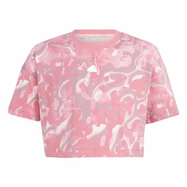 Barne Kortermet T-skjorte Adidas Jg Fi Aop Rosa - 11-12 år