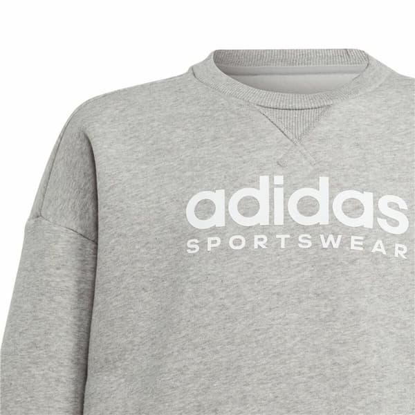 Tyttöjen huputon pusero Adidas All Szn Crew Harmaa - 7-8 vuotta