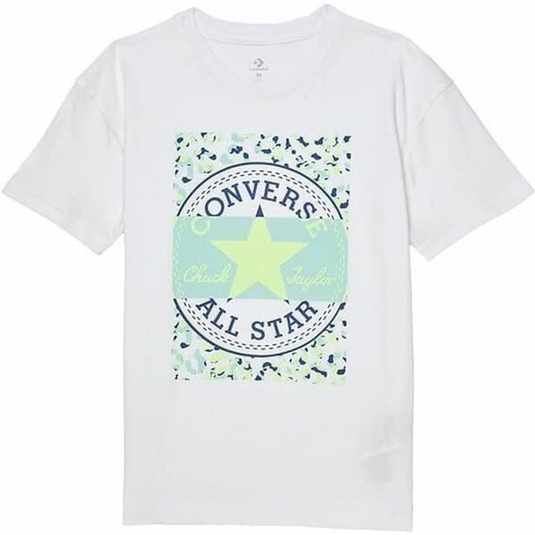 Børne Kortærmet T-shirt Converse Boyfriend Graphicrt Hvid - 13-15 år