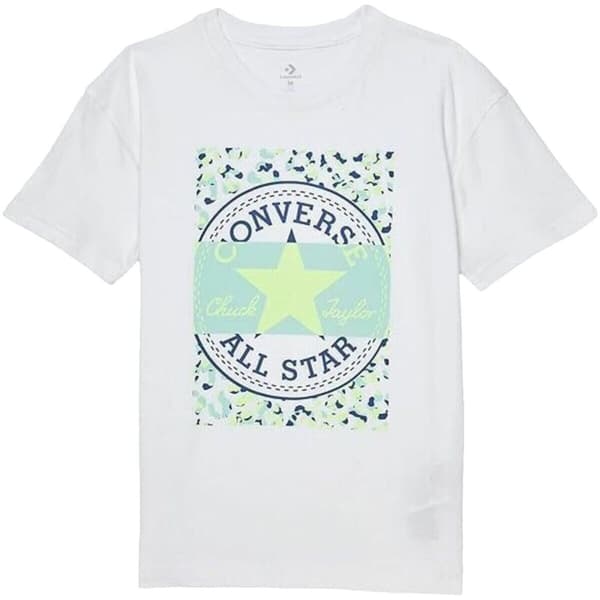 Børne Kortærmet T-shirt Converse Boyfriend Graphicrt Hvid - 13-15 år