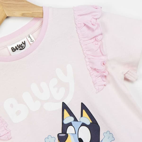 Barn T-shirt med kortärm Bluey Ljusrosa - 2 år