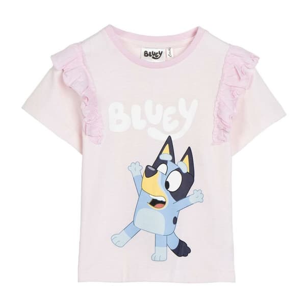 Barn T-shirt med kortärm Bluey Ljusrosa - 4 år