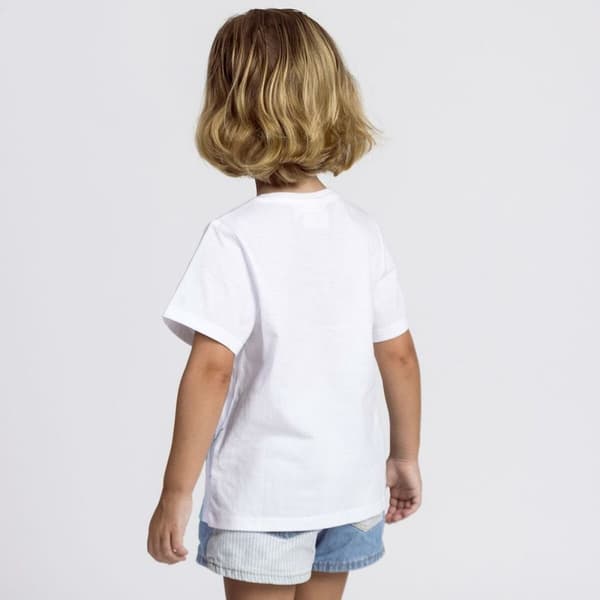 Barn T-shirt med kortärm Frozen Vit - 6 år