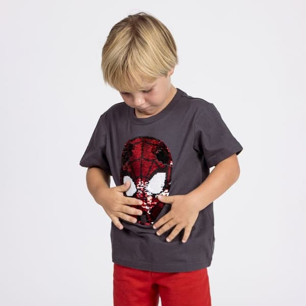 Barn T-shirt med kortärm Spider-Man Mörkgrå - 6 år