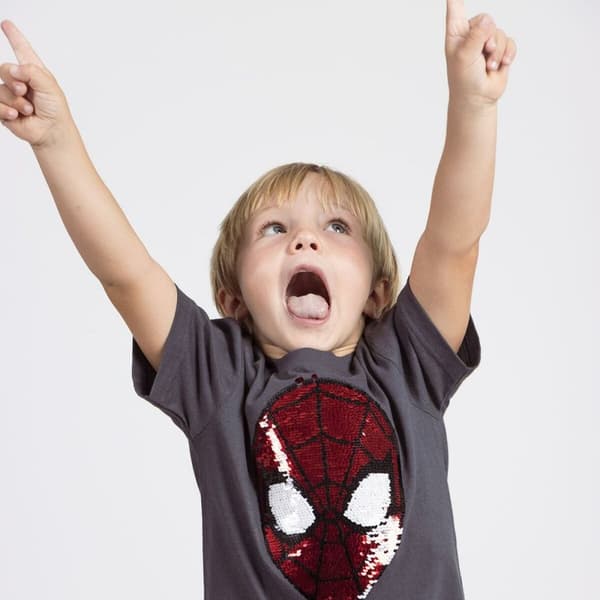 Barn T-shirt med kortärm Spider-Man Mörkgrå - 7 år
