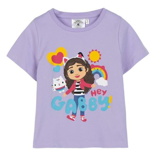 Barn T-shirt med kortärm Gabby's Dollhouse Vit - 3 år