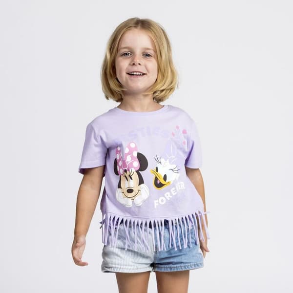 Barn T-shirt med kortärm Minnie Mouse Purpur - 7 år