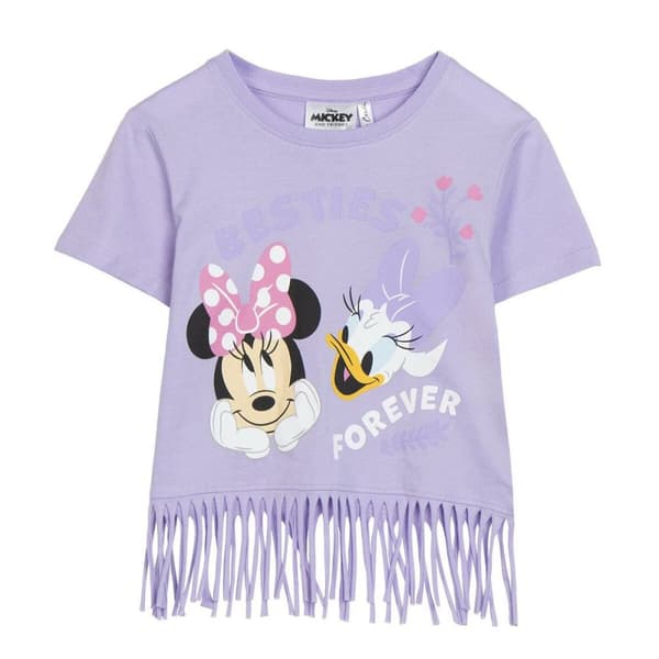 Barn T-shirt med kortärm Minnie Mouse Purpur - 7 år