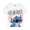 Miniatyrbillede 1 af 3: Børne Kortærmet T-shirt Stitch Hvid - 14 år