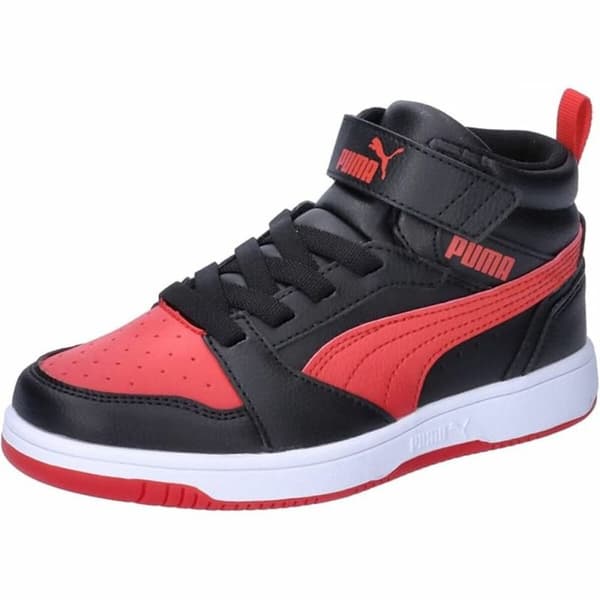 Sportssko for barn Puma Rebound V6 Mid Svart Rød - 33