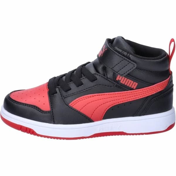 Sportssko for barn Puma Rebound V6 Mid Svart Rød - 33