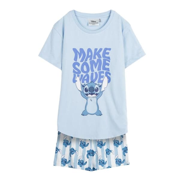 Sommerpyjamas for gutter Stitch Blå - 8 År