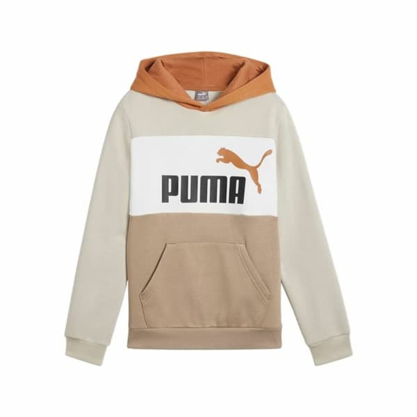 Tröja med huva Unisex Puma Essentials Block Brun - 9-10 år