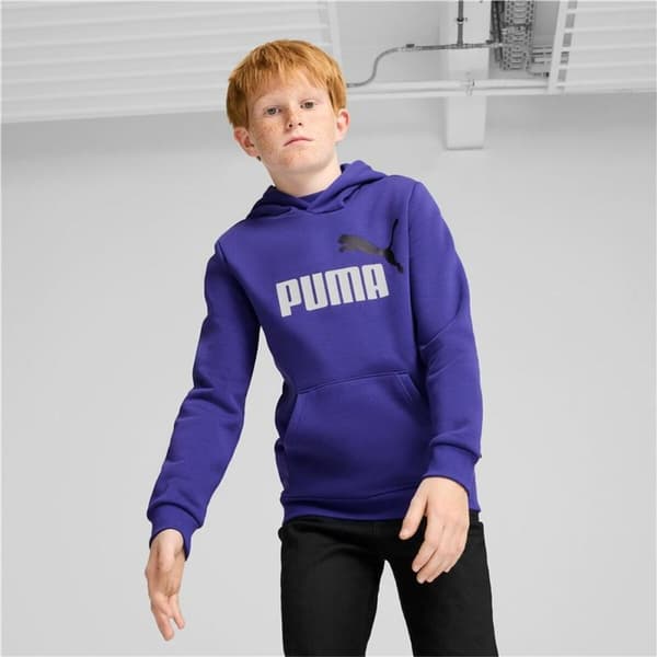 Tröja med huva Unisex Puma Essentials+ 2 Col Big Logo Blå - 11-12 år