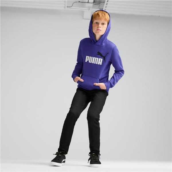 Tröja med huva Unisex Puma Essentials+ 2 Col Big Logo Blå - 9-10 år