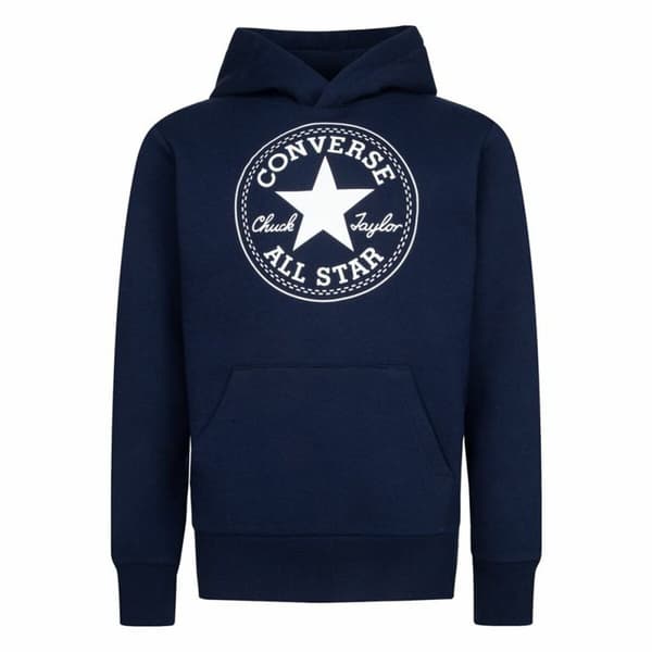 Tröja med huva Unisex Converse Chuck Taylor Patch Core Marinblå - 2-3 år