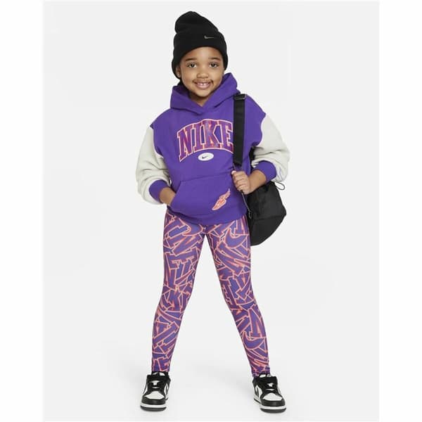 Sweatshirt med hætte til piger Nike Join The Club Violet - 5-6 år