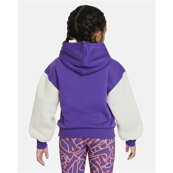 Sweatshirt med hætte til piger Nike Join The Club Violet - 5-6 år