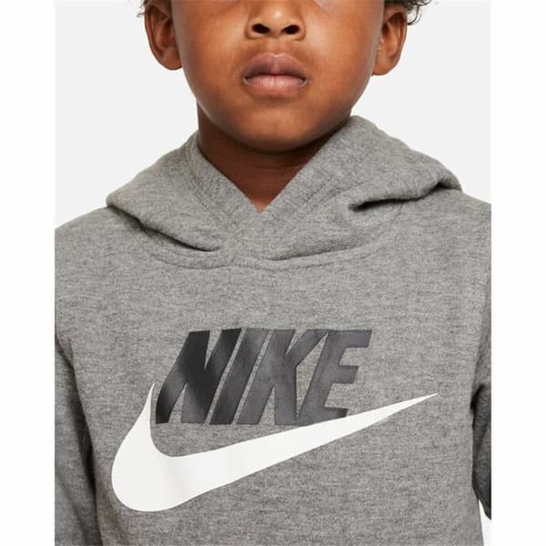 Hættetrøje til Børn Nike Club Hbr Grå - 3 år