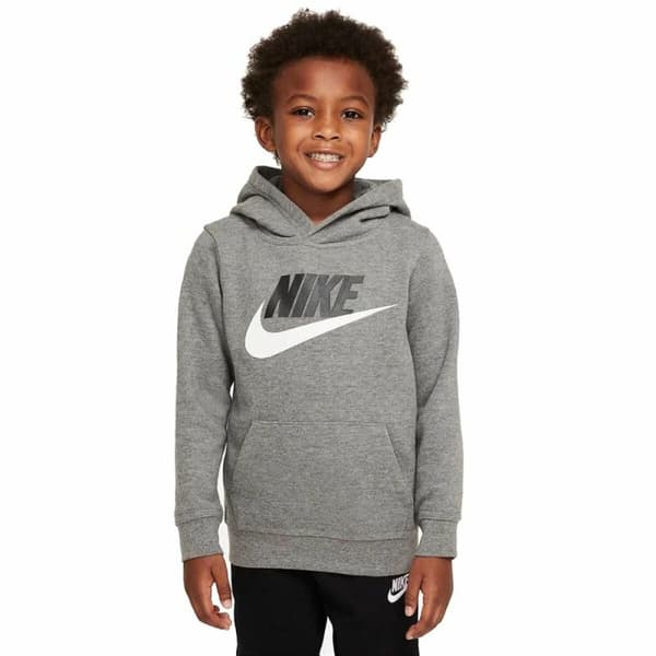 Hættetrøje til Børn Nike Club Hbr Grå - 3 år