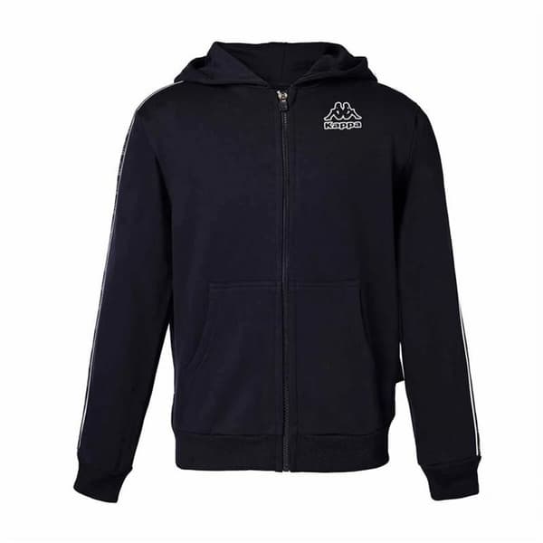 Tröja med huva Unisex Kappa 8031F0036 Svart - 10 år