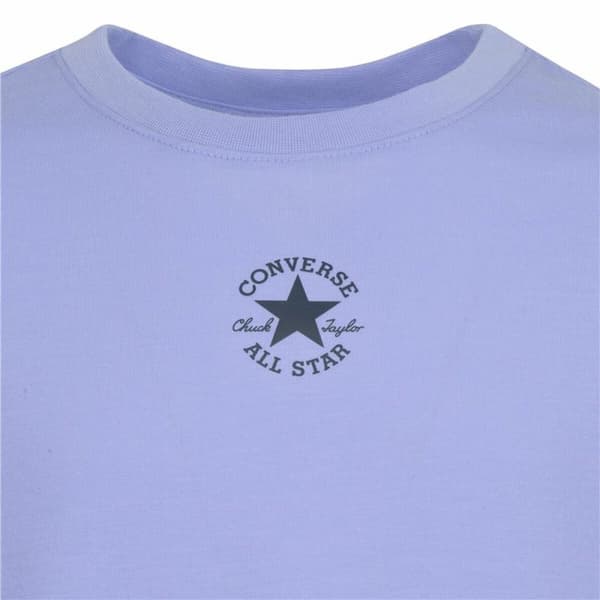 Barn T-shirt med kortärm Converse Chuck Patch Boxy Violett - 13-15 år