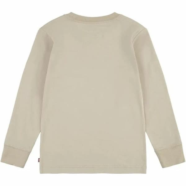 Lasten pitkähihainen paita Levi's Lvb L/S Batwing Beige - 16 vuotta