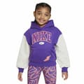 Miniatyrbillede 1 af 6: Sweatshirt med hætte til piger Nike Join The Club Violet - 6-7 år