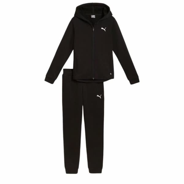 Träningsoverall, Barn Puma Hooded Sweat Suit Flecce Cl Svart - 9-10 år