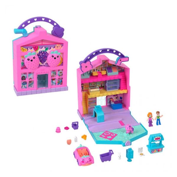 Polly Pocket box set Pollyville market - Mattel - HRD45 - 11 stycken - Blandat - Från 3 år