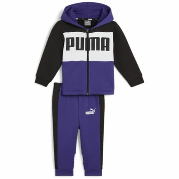 Träningsoverall, Barn Puma Minicats Colorblock Jogger Purpur - 9-12 månader