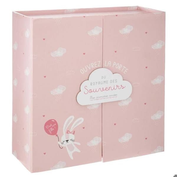 Födelsepresentförpackning "Kingdom of memories" 22x22 cm - Rosa - Atmosphera inredningsarkitekt