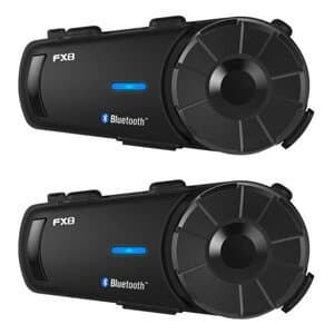 Fodsports FX8 motorsykkel intercom to-pakning (svart)