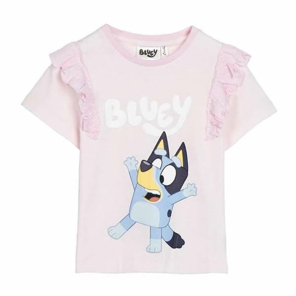 Barn T-shirt med kortärm Bluey Rosa Ljusrosa - 5 år