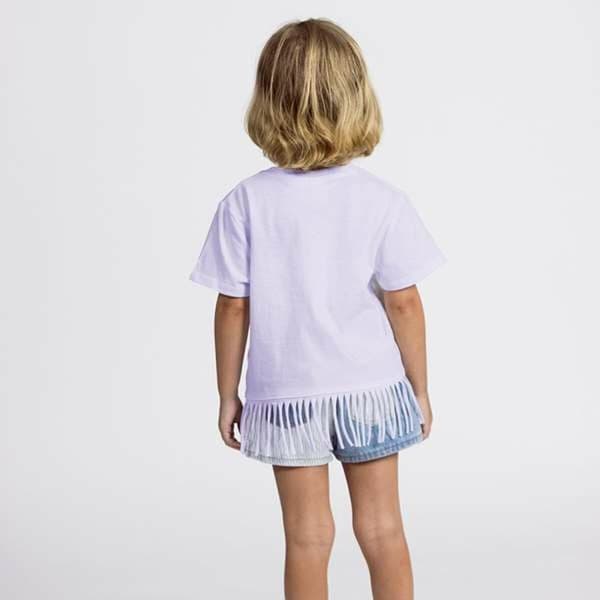 Børne Kortærmet T-shirt Minnie Mouse Lilla - 7 år