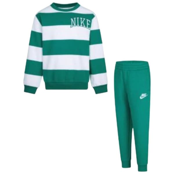 Set av kläder Nike N NSW CLUB SNL STRIPE CREW 86M256 Grön - 3 år