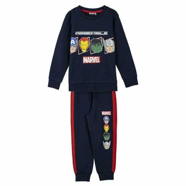 Træningsdragt til børn The Avengers Mørkeblå - 10 år