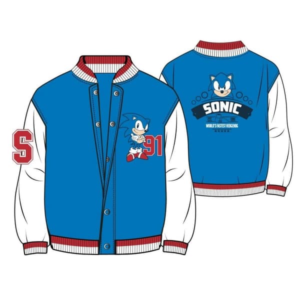 Jakke Børns Sonic Blå - 12 år