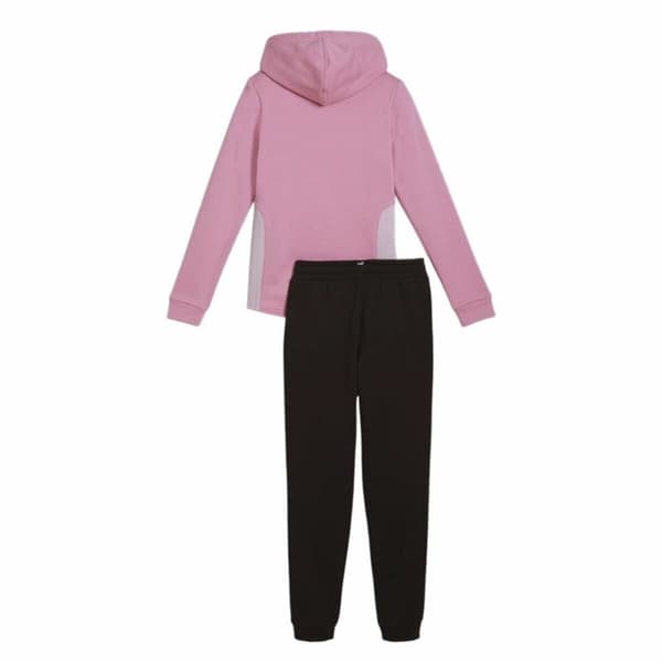 Träningsoverall, Barn Puma Hooded Sweat Suit Fleece Cl Svart Rosa 2 Delar - 15-16 år