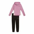 Miniatyrbild 1 av 5: Träningsoverall, Barn Puma Hooded Sweat Suit Fleece Cl Svart Rosa 2 Delar - 15-16 år