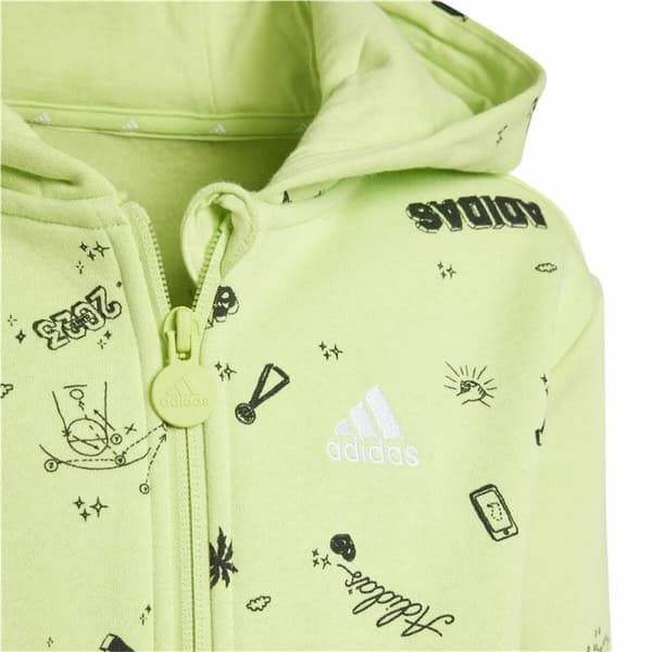Treningsdrakt for barn Adidas Lk Bluv Q3 Grønn 2 Deler - 6-7 år