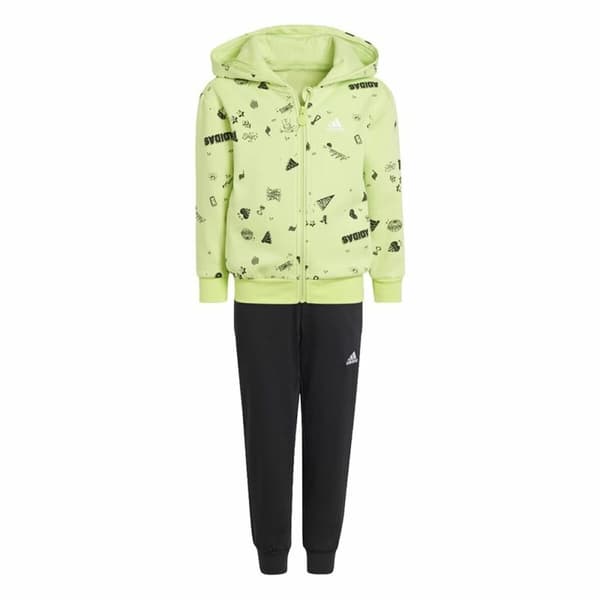 Treningsdrakt for barn Adidas Lk Bluv Q3 Grønn 2 Deler - 6-7 år