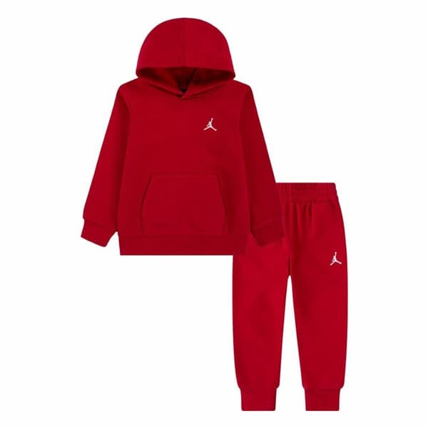 Träningskläder, Baby Jordan MJ Brklyn Fleecec Pullover Set Röd 2 Delar - 12 månader