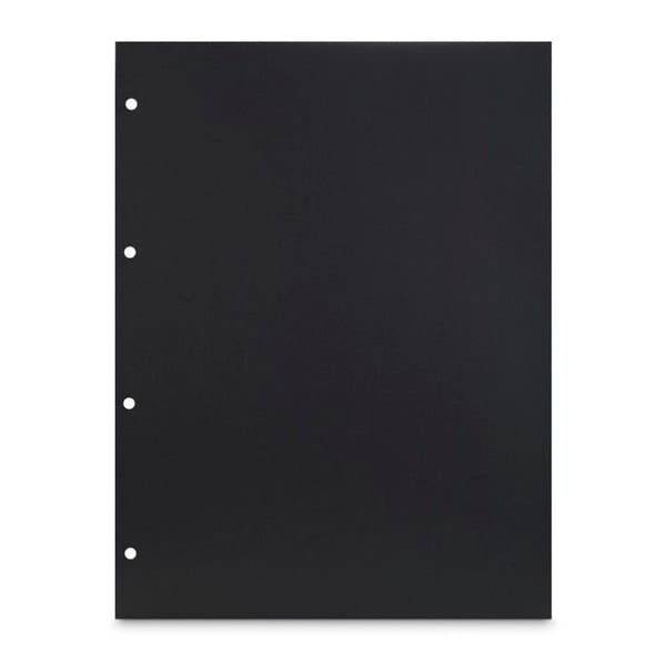 Kartongfoto, 23,3 x 31 cm, perforerad, 25 ark, svart