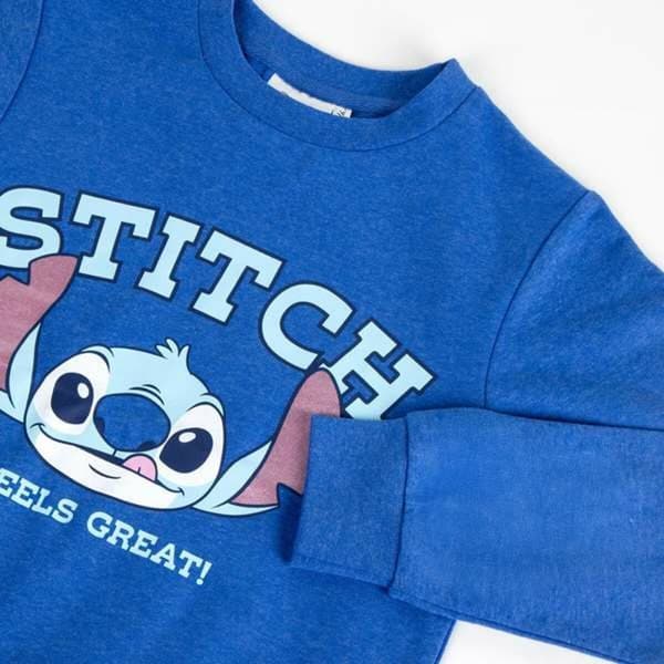 Lasten huputon collegepaita Stitch Tummansininen - 14 vuotta